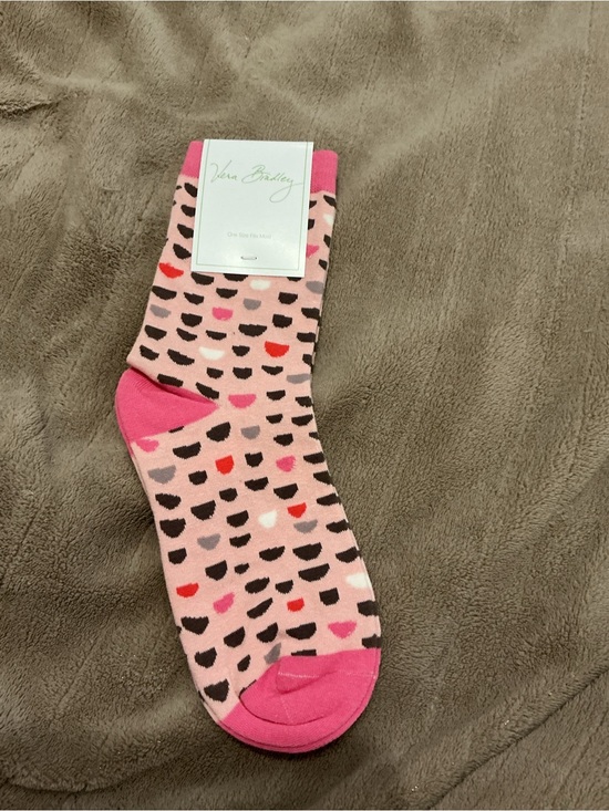 Vera Bradley Accessories - Vera Bradley Foxy Socks Blush Half Moons Pink One Size Fits Most NWT